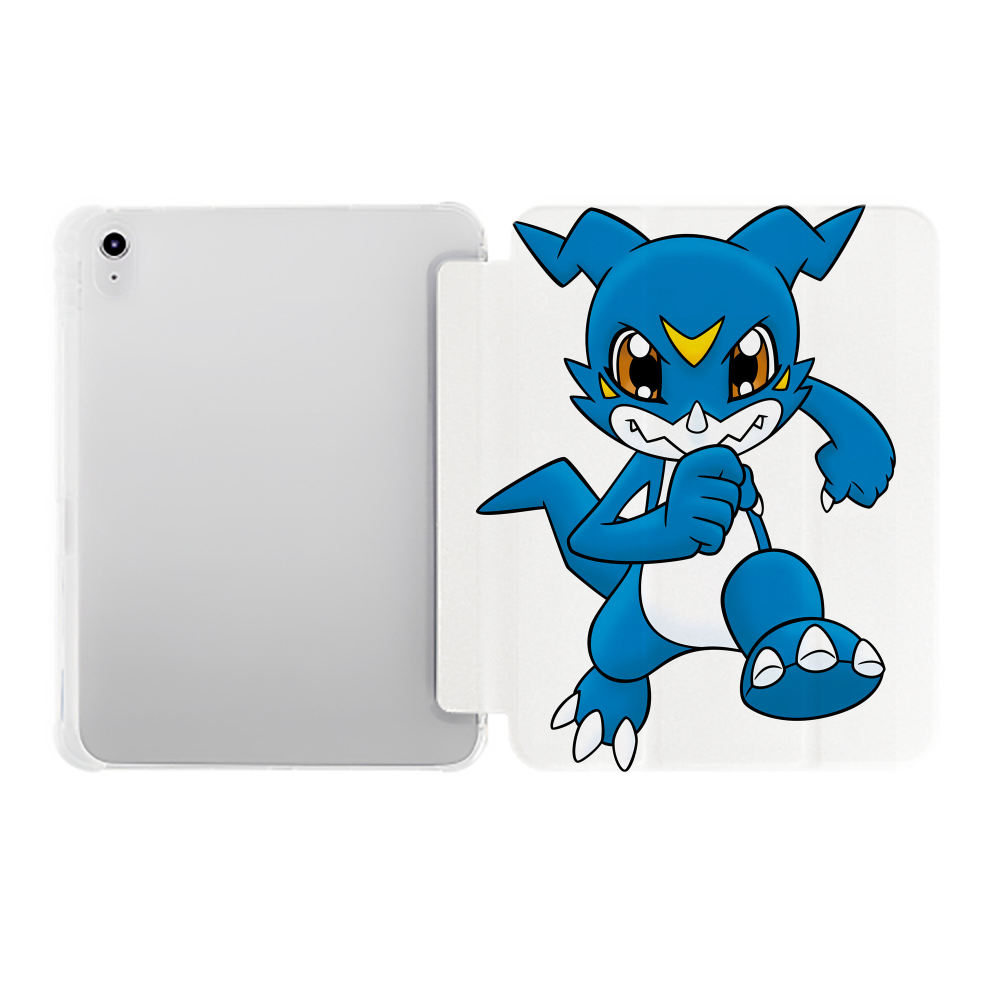 （画像用） Digimon デジタルモンスター/デジモン IPad ケース ペン収納付き 三つ折りスタンド PUレザー×シリコン 対応機種9.5/10.5/10.9インチ